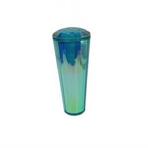 Starbucks December 2021 Blue Iridescent Dome Top Cold Cup Tumbler Venti 24oz